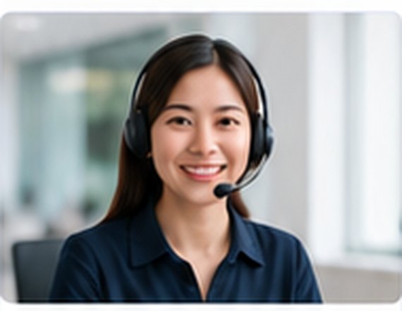 Mobiluma support specialist wearing a headset